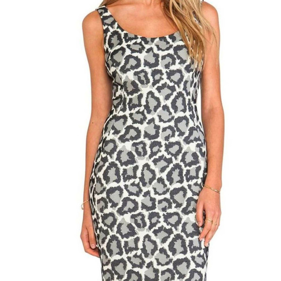 Diane Von Furstenberg Arianna sheath dress women's size 6 animal print - Picture 1 of 11